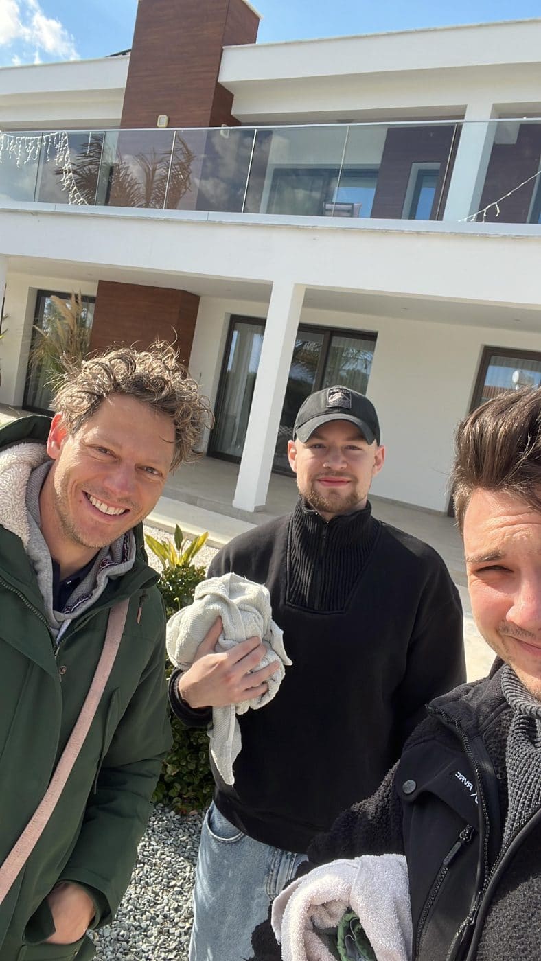 Ankunft am Offsite-Haus